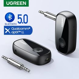 Connectors UGREEN Bluetooth Receiver 5.0 aptX LL 3.5mm AUX Jack Audio Wireless Adapter for Car PC Headphones Mic 3.5 Bluetooth 5.0 Receptor