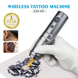 Machine Professional Wireless Tattoo Hine Pen Tattoo Eyebrow Tattoo Hine for Body Art Wireless Battery Pen Tattoo Gun Pen