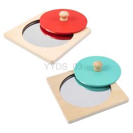 Baby Toy Baby Mirror Puzzle Hand Grabbing Board Toy Kids Wood Plugging Block Toy Montessori Parent-Child Interaction Sensory Toy 85DEzln231223