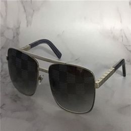 vintage design sunglasses for men attitude 0259 metal square frame blocks uv400 lens outdoor protection eyewear with orange box244K