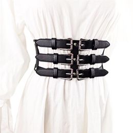 Belts Retro Waist Decor Harness Belt Fashion Body Chain Black Goth Adjustable Jewellery For Women And Girls306j