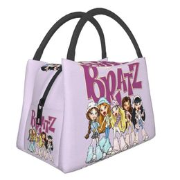 Bags Cartoon Sexy Bratz Insulated Lunch Bags for Women Cartoon Manga Anime Resuable Cooler Thermal Food Lunch Box Hospital Office