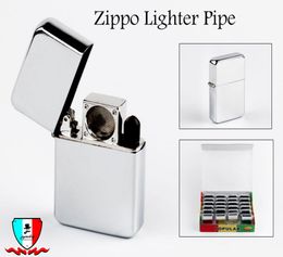 Lighter Pipe Metal Pipe with a Lighter Shape Zipo Lighter Pipe without printing designs Zipo Style Easy To Take5070427