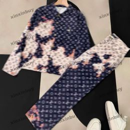 xinxinbuy 2024 Men designer Jacket flame letter printing long sleeve denim sets women Black white blue Grey khaki yellow XS-2XL
