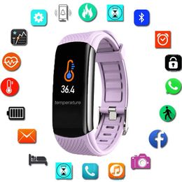 Watches Sport Smart Watch Women Men electronic Wrist Watch For Andriod Ios Fitness Tracker Body Temperature Smart Clock Smartwatch