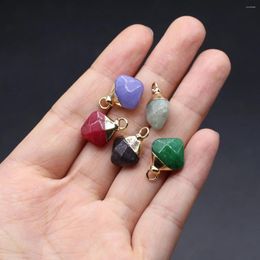 Pendant Necklaces Natural Stone Pendants Gold Plated Semi-Precious Charms For Jewellery Making Diy Women Necklace Earring Accessories