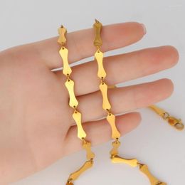 Charm Bracelets OL Gold Plated Bone Chain Stainless Steel Bracelet Niche Design Sense For Women's Street Accessories