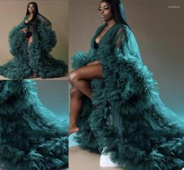 Women039s Sleepwear Unique Prom Dresses Custom Made Tulle Maternity Robes Women Poshoot Evening Gowns Fluffy Tiered Robe Formal8189218