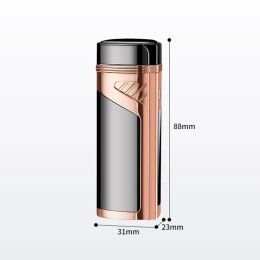 Cigar Torch Lighter with Punch Electric Ignition Triple Flame Jet Lighters Inflatable Touch Sensing Windproof Power Display Creative BJ