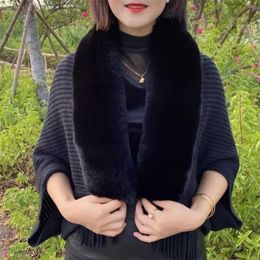 Scarves Wraps Wedding Evening Dresses Cardigan Cape Winter Warm Plush Wraps Knitting Shl Faux Fur Collar