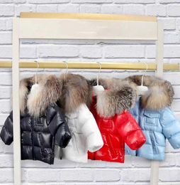 Girls Designer Baby Boys Coats High Quality Autumn Winter Kids Boy Girl Big Hair Tie And Hat Hooded Jackets Children Jacket Toddle3542797