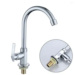 Kitchen Faucets Sink Single Cold Water Tap Vegetable Basin Lever Plastic Steel Large Bend Bathroom