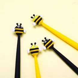 Plastic Office Supply Silicone Stationery Cute Bee Gel Pen School Supplies Writing Signature Black Neutral
