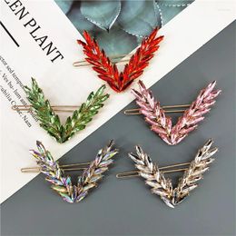 Hair Accessories Light Luxury Shining Crystal Clip For Women Korean Style V-Shaped Rhinestone Buckle Hairpins Girls Fashion