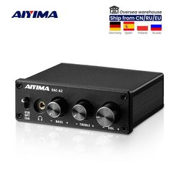 Mixer AIYIMA Audio A2 Mini Stereo USB Gaming DAC Decoder Headphone Amplifier Converter Adapter for Desktop Powered Active Speaker