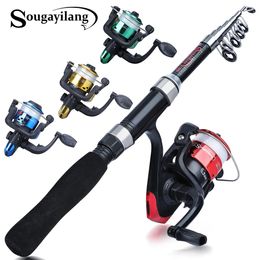 Accessories Sougayilang 1.6m Spinning Fishing Combo 7 Sections Spinning Rod and 3bb 5.2:1 High Speed Spinning Fishing Reel Fishing Kit Pesca