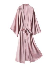 Satin Silk Pajamas Women Lingerie Robes Underwear Sleepwear Sexy Robe Porno Erotic Elegant Sexy Nightgown Q07066754523