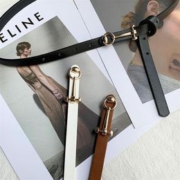 Belts Fashion Thin Belt For Women PU Leather Skinny Waist Adjustable White Black Ladies Dress Strap229j