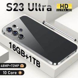 Original S23 Ultra Android13 Smartphone 7.3 Inch HD Full Screen Face ID 5G Phone16GB+1TB 7800mAh Snapdragon 8 gen2 Dual Sim NFC