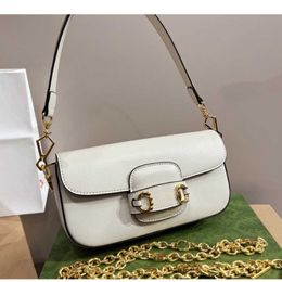 Women's Early Spring New Fashion Horse Title Buckle Method Stick Bag Single Shoulder Underarm Handbag Crossbody Bag Tide