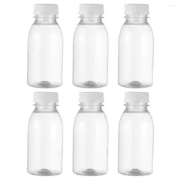 Storage Bottles 6pcs 100ml Empty Milk Small Juice Leakproof Plastic Portable Beverage Kitchen Accessories