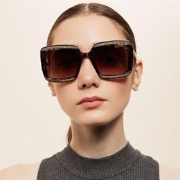 Sunglasses LEIXI Glitter Big Square For Women 5Colors Trendy Large Size Sun Glasses Box Packing LX069323i