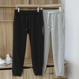 Men's Pants High Quality Sport Casual Heavyweight Sweatpants Winter Fall Fashion Thicken Fleece Warm Gray Simple Basical Trouser