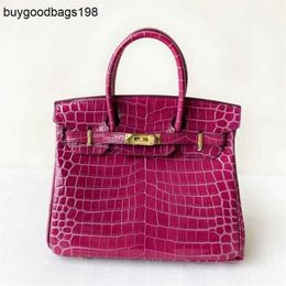 Designer Bags Handbags 2024 Classic High Gloss Crocodile Belly Fashion Single Shoulder Diagonal Span Portable Womens 30cm Large