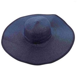 Berets Wide Brim Sun Hat Straw Hats Women Folding Beach Vacation Caps Visor Chic UV Protection Extra Large Bucket