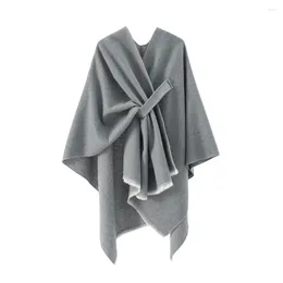 Scarves Chic Winter Scarf Cosy Women's Fall Shawl Thick Warm Retro Cardigan Windproof Cape Blanket Poncho For Cold-proof Shoulder