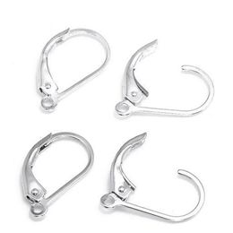 10pcs lot 925 Sterling Silver Earring Clasps Hooks Finding Components For DIY Craft Fashion Jewellery Gift 16mm W2303018