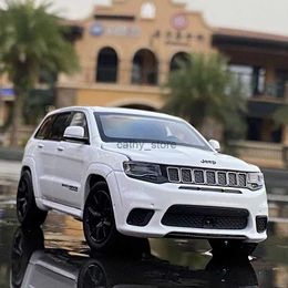 Electric/RC Car 1 32 Jeeps Grand Cherokee Alloy Car Model Diecasts Toy Off-road Vehicles Metal Car Model Simulation Sound and Light Kids GiftsL231223