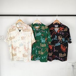 Rhude Shirt Rhude Shorts Designer Rhude t Shirt Sexy Big Shirt Modal Soft Rudees Shirt Pretty Shirt Hygienic Shirt Home York Rh Shirt Double-sided Shirt0SRE