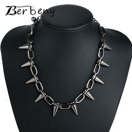 Rivets CBB material Chokers Punk Goth Handmade Choker Necklace Silver Spike Rivet Necklace EMO Rock Gothic Chocker275N