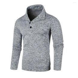 Men's Hoodies Breathable Men Sweater Stylish Comfortable Pullover Autumn With Half Turtleneck Loose Fit For Casual