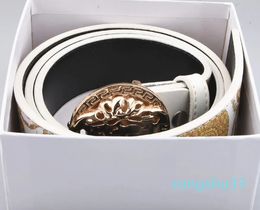 designer belts Womens Belt Leather Black Snake Big Gold Buckle Classic Casual Pearl Belt Ceinture