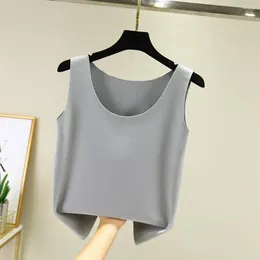 Women's Blouses Women Heated Vest Double-sided Thick Plush Soft Warm Sleeveless Tank Top For Winter Underwear Round Neck Elastic