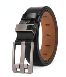 Belts Leather Men Belt Plus Large Size Alloy Pin Buckle Cow Genuine Strap Waist 140 150cm Designer 2022 Fier221552144