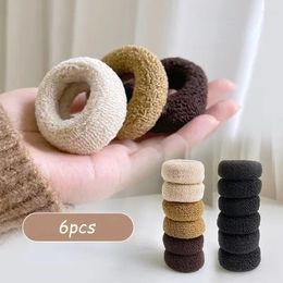 Hair Accessories Korean 6pcs Elastic Bands Thick Rope Ring Updo Ties Headwear Girls Kids Women