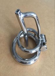 2017 New Male bdsm sex toys chastity device for stainless steel metal catheter penis lock chastity urethral penis ring chastity be2030361