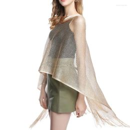 Scarves Hollow Tassel Shawl Cover Artificial Silk Outer Layer Women's Cape Wholesale