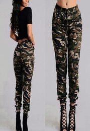 Camouflage Printed Pants Plus Size S3XL Autumn Army Cargo Pants Women Trousers Elastic Waist Pants1938652