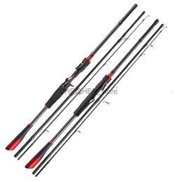 Boat Fishing Rods 1.8M 2.1M 2.4M 3-section Fishing Rod Carbon Fibre Spinning/Casting Lure Pole Bait Weight 7-35g Fast Bass Fishing RodsL231223