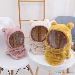 Scarves Wraps Children's Hats Autumn Winter Windproof Hats+masks for Kids Ear Protectors Girls Boys Cap Windproof Thickened Warm Baby Scarves