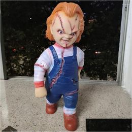 Party Decoration Original Seed Of Chucky 1/1 Stand Statue Horror Collection Doll Figure Childs Play Good Guys Big Halloween Props Dr Otmc5