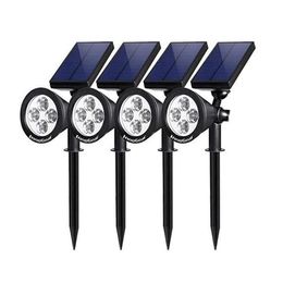 Upgraded Solar Lights 2-in-1 Waterproof Outdoor Landscape Lighting Spotlight Wall Light Auto On Off for Yard Garden Driveway Pathw262L