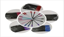 50 PcsSet Six Colors Disposable Mascara Wands Mini Lashes Brushes Mascara Applicator Micro Spoolie Brushes for Eye Lash238g7241244