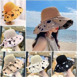 Wide Brim Hats Printing Women Accessories UV Protection Wide-brimmed Sunscreen Hat Fisherman's Cap Empty Top Sun Visor