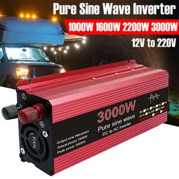 Accessories Pure Sine Wave Inverter 50HZ DC 12V To AC 220V Voltage 1000W 1600W 2200W 3000W Transformer Power Converter Solar Car Inverter