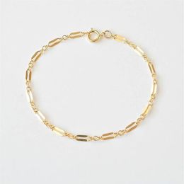 14K Gold Filled Chain Bracelet Handmade Boho Charms Bracelets Vintage Anklets for Bridesmaid Gift Women Jewelry263K